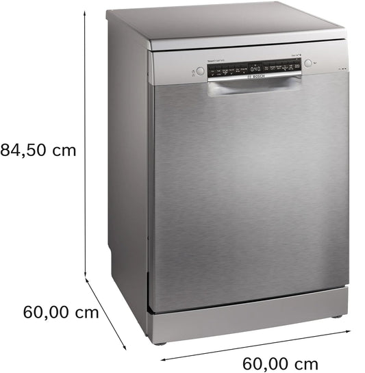 Bosch Series 6 15 Place Settings Dishwasher (SMS6HMI01I) | IOT Enabled | EcoSilence Drive | Intensive Kadhai Wash | Silver Inox | Suraj Electronics Delhi NCR