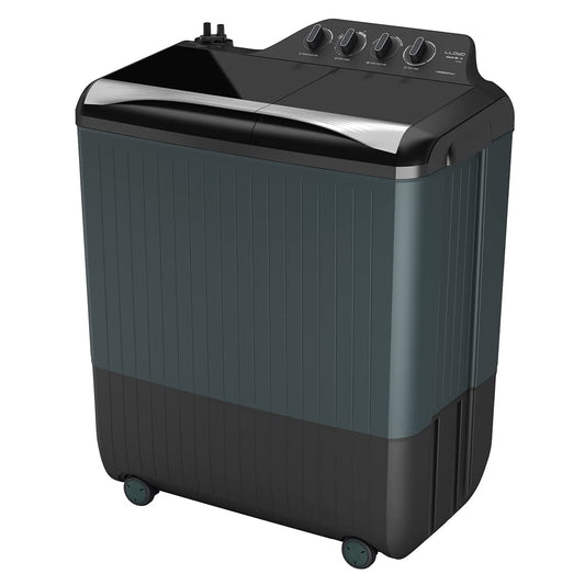 Lloyd GLWMS90HSGEX 9 kg Semi Automatic Top Load Washing Machine (Silver & Grey) | 5 Star Rated Elante XL | Toughened Glass Lids, Dual Magic Filters & Durable Motor | Suraj Electronics Delhi NCR