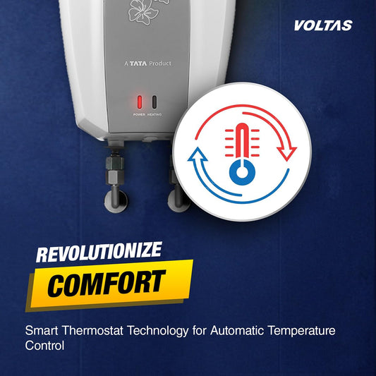 Voltas Insta+ 5L Instant Water Heater | 5-Star | 3000W Copper Element | 6-Level Safety | Suraj Electronics Delhi NCR