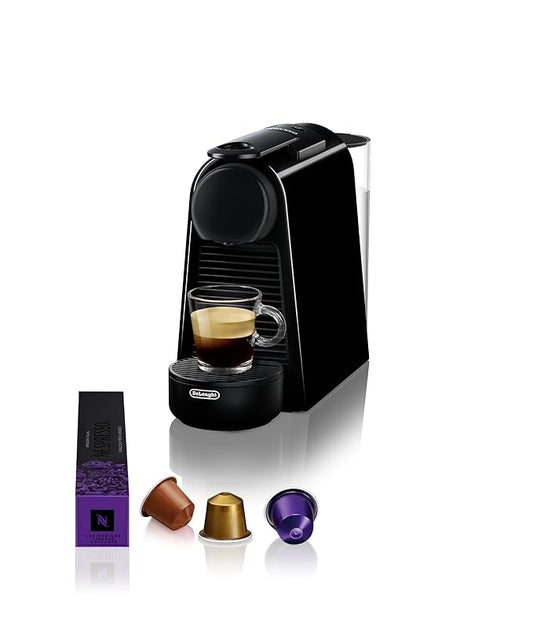 Nespresso Essenza Mini Espresso Machine by De'Longhi, 1370W, Compact Manual Coffee Maker with Reusable Filter (Black)