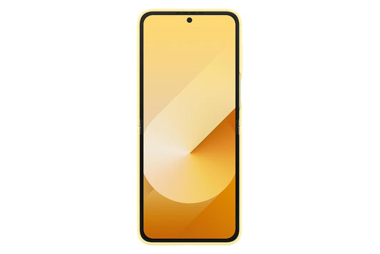 Samsung Galaxy Z Flip6 Silicone Case Yellow | Slim Soft-Touch Design | Built-In Ring Grip | Suraj Electronics Delhi NCR