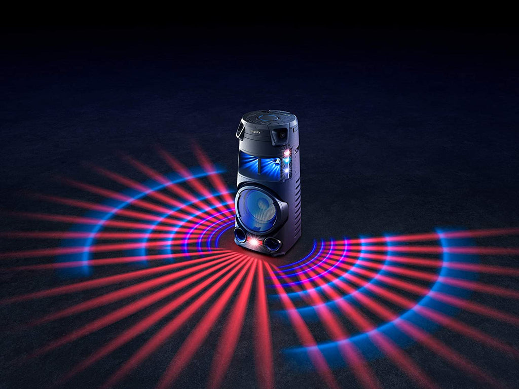 Sony MHC-V43D High Power Party Speaker with Bluetooth, Karaoke, Gesture Control, Jet Bass Booster, Party Lights & DVD Player – Black