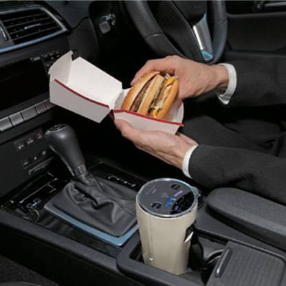 Sharp IG-GC2E-N Plasmacluster Car Air Purifier | Dual USB Charger | Removes Odor, Smoke & Pollen | Champagne Gold | Suraj Electronics