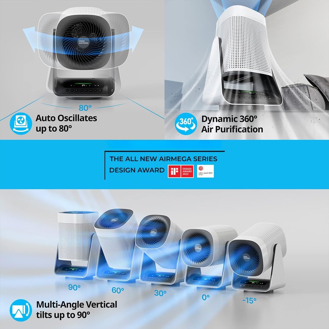 Coway Airmega AIM (AP-0623B) Air Purifier | Kills Viruses & PM 0.01 | 355 Sq.Ft Coverage | 7 Year Warranty | Suraj Electronics Delhi NCR