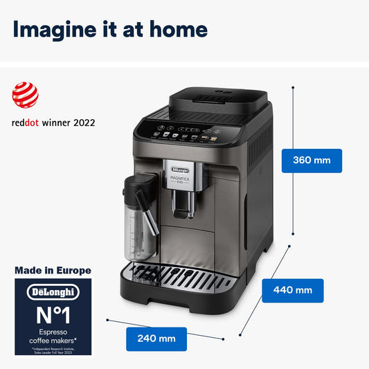 Delonghi Ecam290.81 TB- Magnifica Evo|Bean To Cup Fully Automatic Coffee Machine|7 One-Touch Recipes - Latte, Espresso, Cappuccino & More|15 Bar Pressure|1450 W|Free Demo & Installation(Titanium Black)