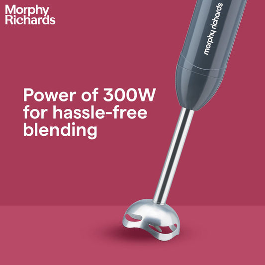 Morphy Richards Pronto Plus 300W Hand Blender with Chopper | Silent Operation | Stainless Steel Blade | Ergonomic Design | 2-Year Warranty | Made in India