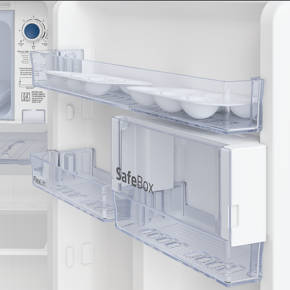 Voltas Beko RDC220B/W0FPE0M 185L 4 Star Direct Cool Single Door Refrigerator (Dahlia Wine) – FreshBox™, SafeBox™, FlexLift™, Toughened Glass Shelves