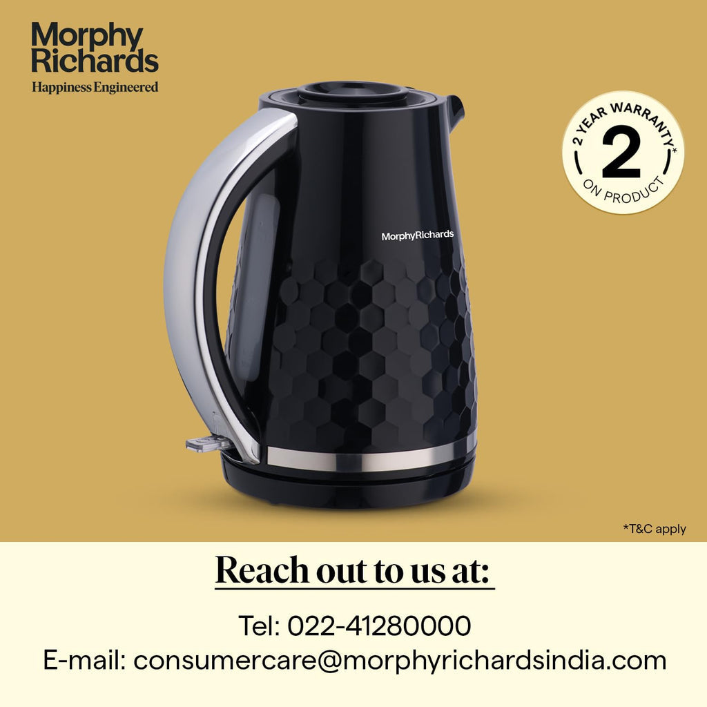 Morphy Richards Plastic Hive Series 1.5L Kettle, 1500 Watt, Black