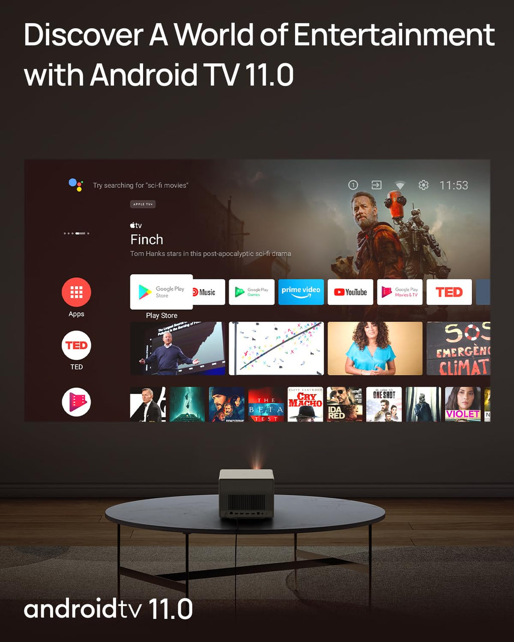 XGIMI Horizon Ultra 4K Dual Light Projector, 2300 ISO Lumens, 200" Display, Dolby Vision, 1SA 3.0, Android TV 11, 2x12W Harman Kardon, Optical Zoom, Auto Keystone, WiFi and Bluetooth