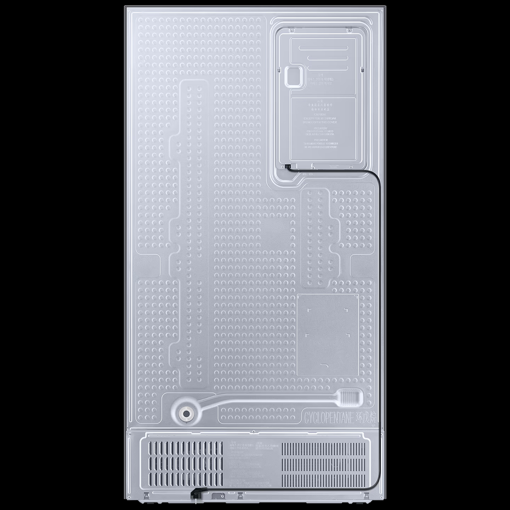 Samsung RS7HCG8543B1HL 615L 5-in-1 Convertible Side-by-Side Refrigerator | Family Hub | View Inside Camera | Wi-Fi Enabled | Digital Inverter Compressor | Non-Plumbing Dispenser | EZ Clean Black | 3 Star