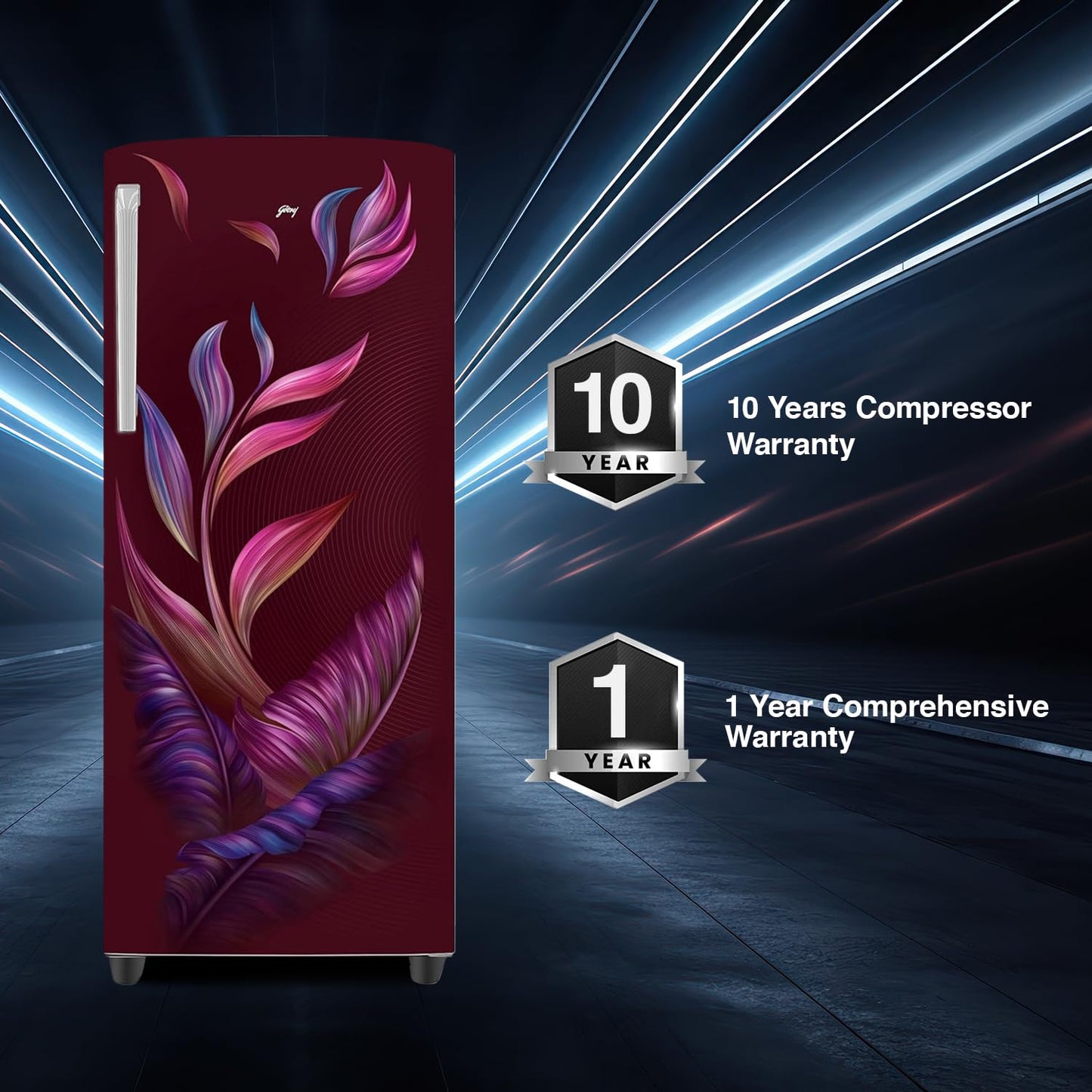 Godrej RD EMARVEL 290C THI FU WN 268L 3 Star Direct Cool Single Door Refrigerator (Fusion Wine, Inverter Compressor, Turbo Cooling, Farm Fresh Crisper) – Best Price in Delhi NCR | Suraj Electronics