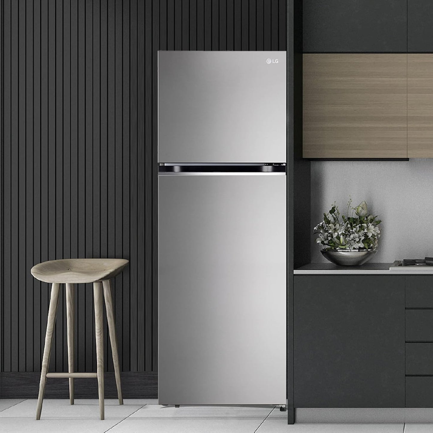LG GL-S382SPZY 343L 2 Star Frost Free Double Door Refrigerator (Smart Inverter Compressor, Convertible Freezer, Multi Air Flow, Shiny Steel)
