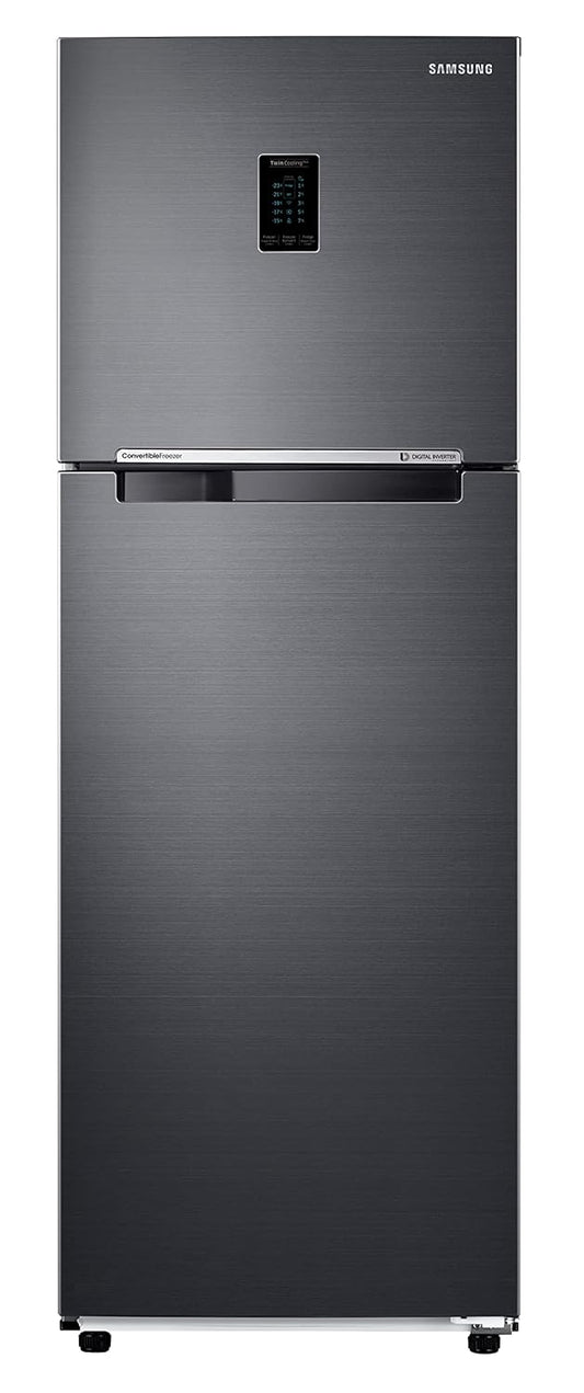 Samsung RT37C4522B1/HL 322L 2 Star Inverter Frost-Free Convertible 5 In 1 Double Door Refrigerator Appliance (Black Doi )