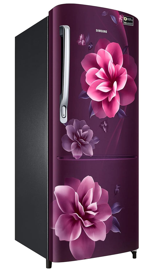 Samsung RR24C2723CR/NL 223L 3 Star Inverter Direct-Cool Single Door Refrigerator Appliance (Camellia Purple)