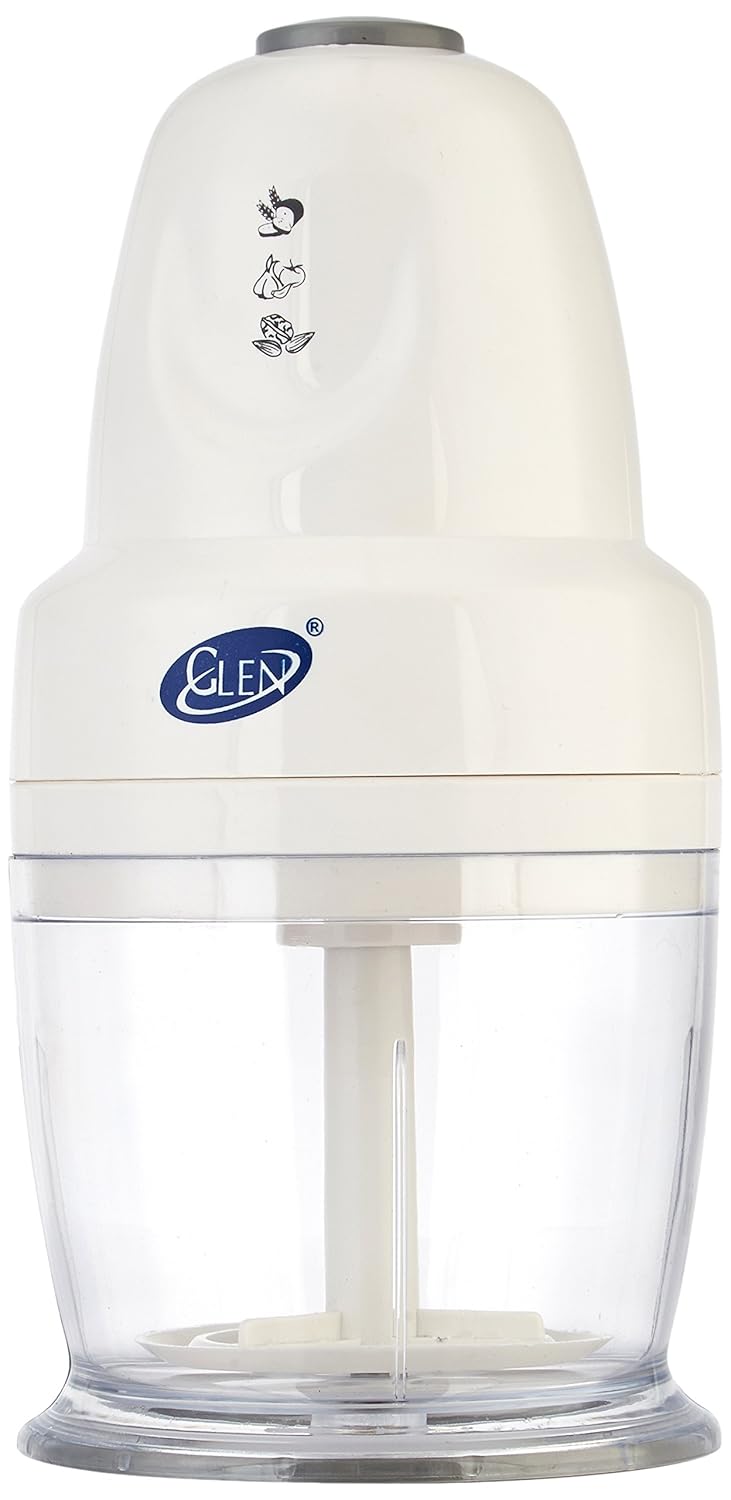 Glen SA4043 Plus Mini Electric Chopper 250W with Extra Bowl | Stainless Steel Blades & Whisker Disk | Suraj Electronics Delhi NCR