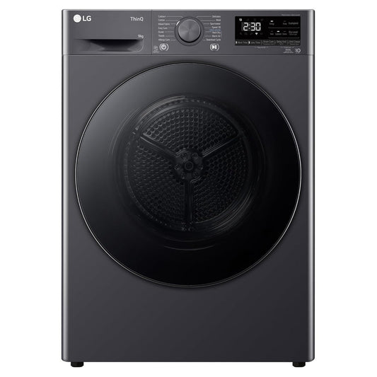 LG DHV09SAM 9 Kg, Wi-Fi, Dual Inverter Heat Pump, Eco-Hybrid Technology Fully Automatic Front Load Dryer ( Double Layer Air Filter, Allergy Care, Auto Cleaning Condenser, Middle Black)