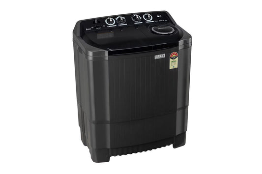 LG P8015SKAZ 8 Kg Semi-Automatic Top Load Washing Machine | 5 Star, Roller Jet Pulsator, Wind Jet Dry, Soak Function – Middle Black