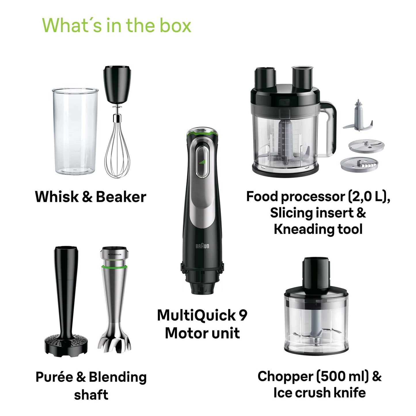Braun MQ9187XLI MultiQuick 9 1200W Hand Blender | ActiveBlade | SmartSpeed | Food Processor | Suraj Electronics Delhi NCR