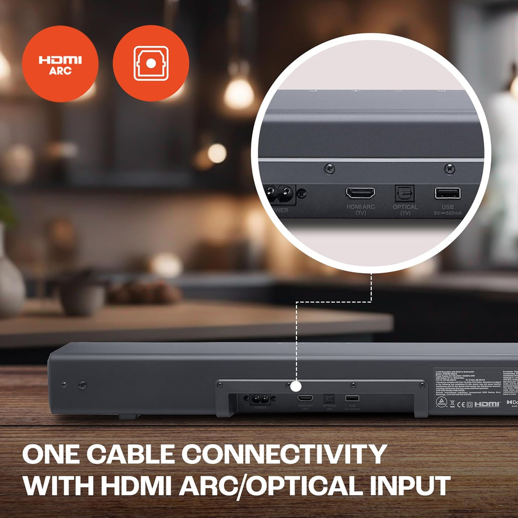 JBL Cinema SB510 3.1 Channel Dolby Audio Soundbar with Built-in Subwoofer, Bluetooth 5.3 & HDMI ARC (200W)