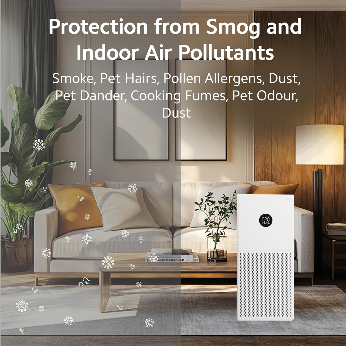 Xiaomi Smart Air Purifier 4 Lite | True HEPA Filter | 360° Air Intake | Covers 462 Sq. Ft. | App, Alexa & Google Control | Suraj Electronics