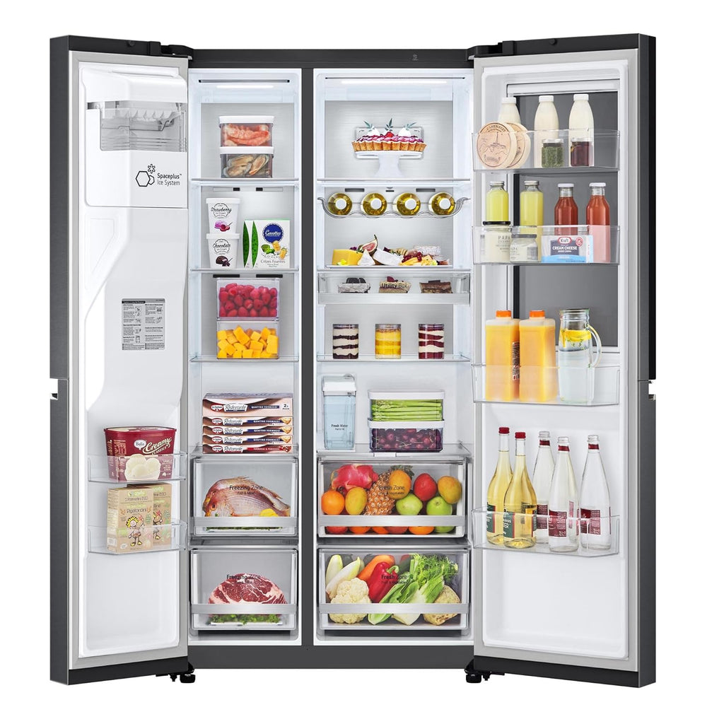 LG GL-X257AMC3 630 L Inverter Side-by-Side Refrigerator (2025 Model, InstaView Door-in-Door, Wi-Fi Enabled, Black, Water & Ice Dispenser, Hygiene Fresh+)