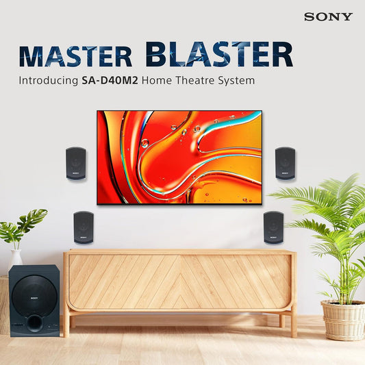Sony SA-D40M2 4.1ch Home Theatre Speaker with 100W Power Output and Powerful Subwoofer - Black