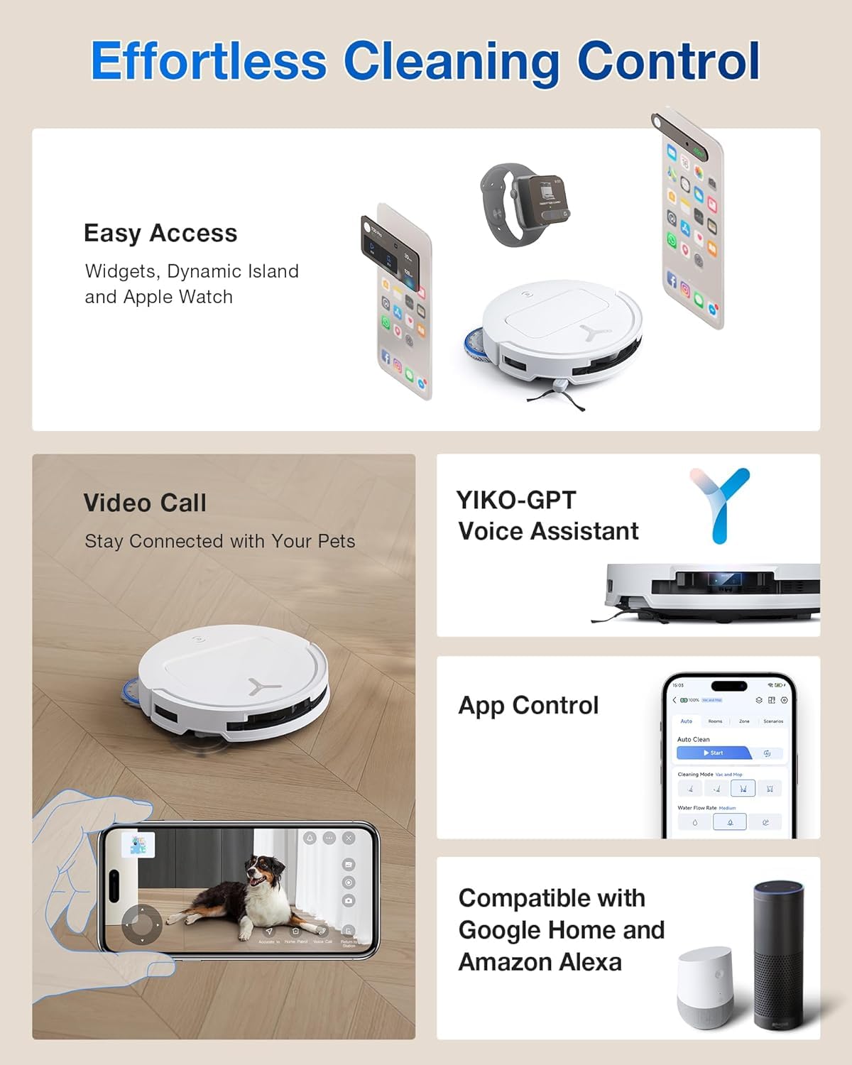 ECOVACS Deebot T50 Pro Omni | 15,000 Pa Suction Robot Vacuum & Mop | AI Smart Mapping | Omni Self-Cleaning Station | Suraj Electronics