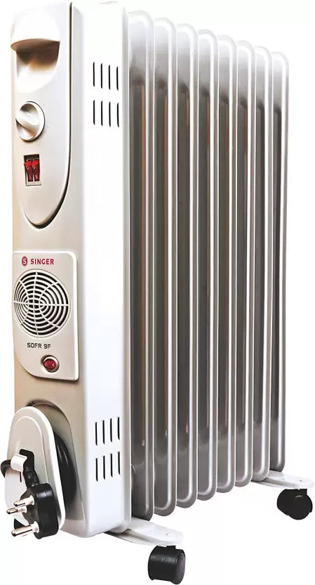 Singer Sofr 9F Oil Filled Room Heater with Fan | 2600W Fast Heating | Best Price in Delhi NCR