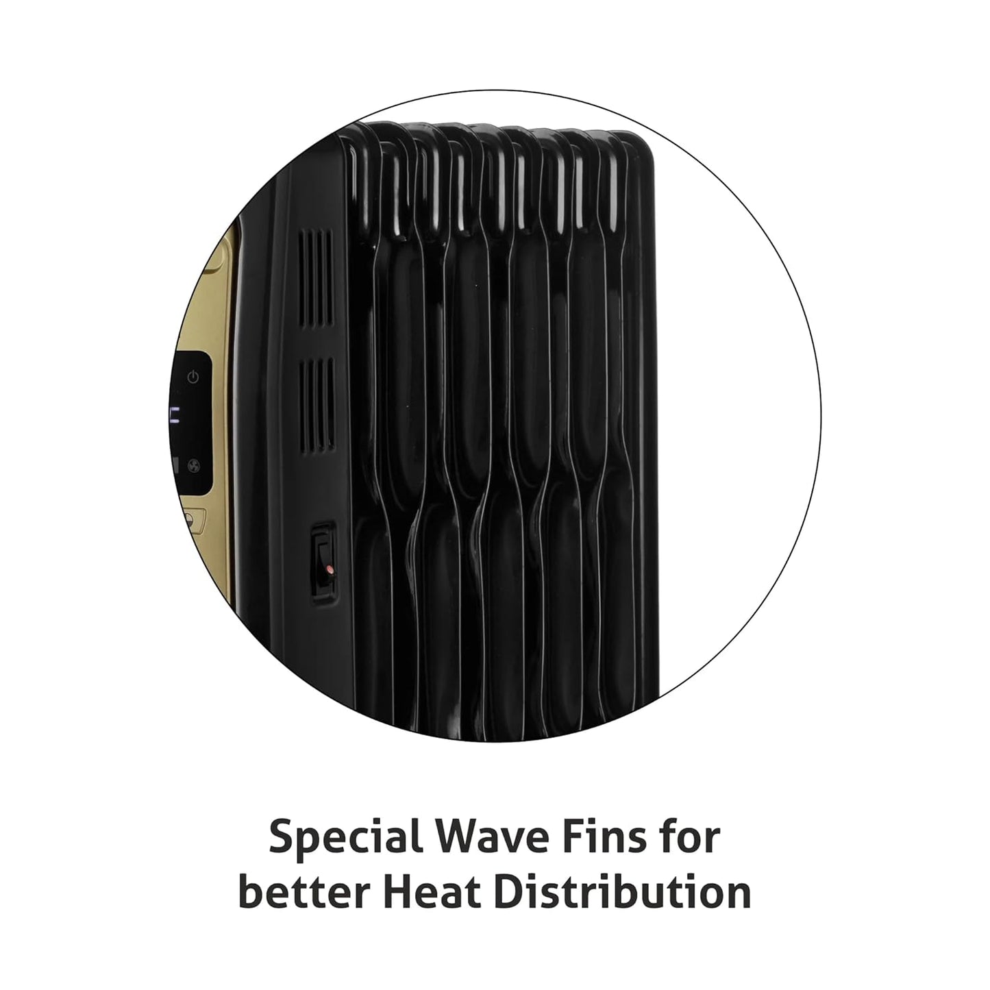 Glen HA 7013DOR9 9-Fin Oil Filled Radiator Room Heater | 2000 W | PTC Fan | Digital Display | 2 Years Warranty | Suraj Electronics Delhi NCR