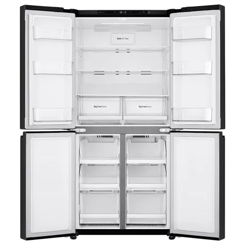 LG GC-B22FTQVB 530L, French Door Refrigerator with Smart Inverter Compressor, Multi Air Flow, Linear Cooling, Smart Diagnosis™ with Matte Black Finish