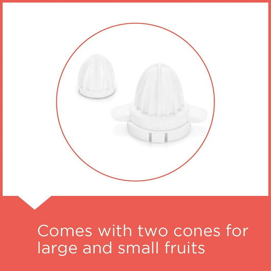 Black + Decker BXCJ0101IN 30-Watts 1L Citrus Juicer | 2-Year Warranty (White)