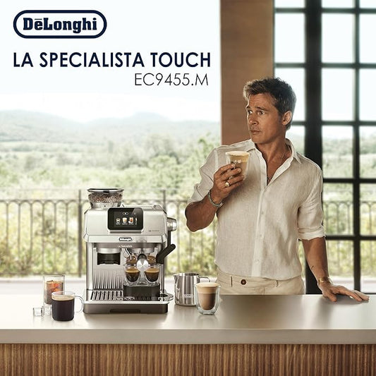 DeLonghi La Specialista Touch EC9455.M Cold Brew Coffee Machine , Barista Style Espresso Coffee Machine with Built-in Grinder, 9 Recipes, Intuitive Touch Control, Automatic or Manual Milk Frother