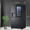 LG GL-X257AMCX 635 L Frost-Free Inverter Wi-Fi InstaView Door In Door UVnano Side-By-Side Refrigerator with Water Dispenser (Matte Glass, Door Cooling+ with Hygiene Fresh)