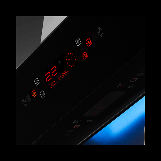 IFB GL-HC-107-90 90 cm Wall Mount Chimney | Filterless Auto Clean | Hand Sensor & Feather Touch | Decorative Black Glass | High Suction | Made for Indian Kitchens