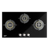 Crompton HOB-SSHB783-MBL Built-In Gas Hob SensoSafe Half Brass 78cm 3 Burners Midnight Black