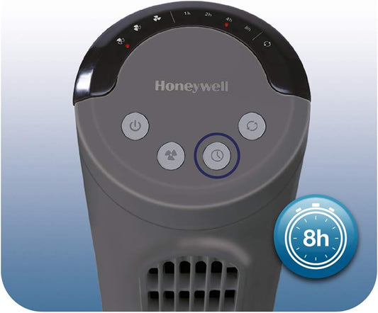 Honeywell HYF1101E1 Comfort Control Tower Fan – 3 Speed, 55° Oscillation, Auto Shut-Off Timer, Portable Floor Fan for Home & Office (Black)