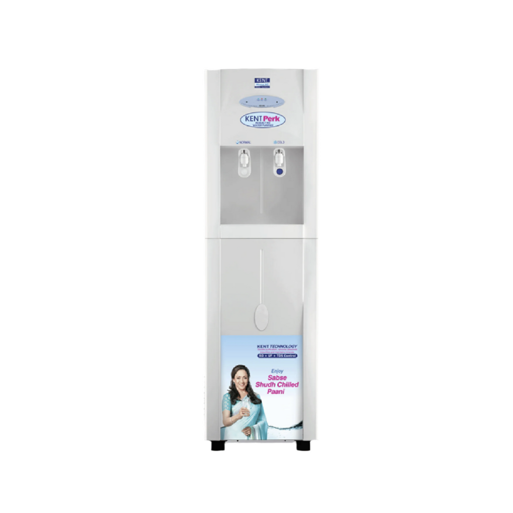 KENT Perk RO Water Dispenser with Chiller | 40 LPH RO+UF+TDS Control | 20L Storage | Chilled & Normal Water | Floor Standing