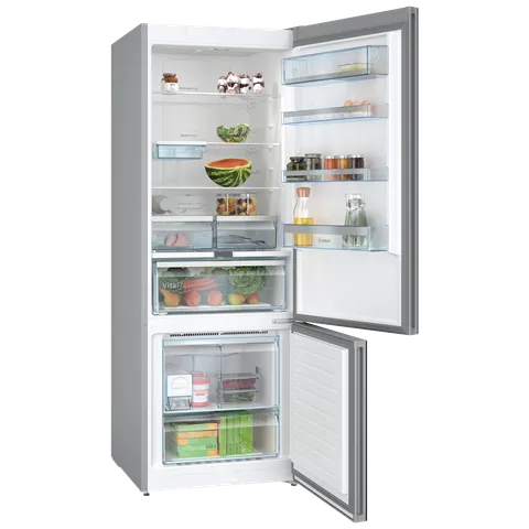 Bosch KGN56LB42I 508L 2 Star Frost-Free Double Door Bottom Mount Refrigerator | Inverter Compressor | VitaFresh | Black