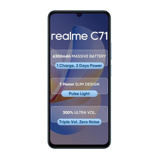 Realme C71 128 GB, 6 GB RAM, Blue, Mobile Phone