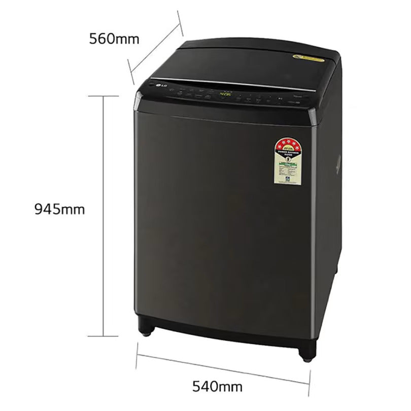 LG T90AJPB1Z Washing Machine 9.0 kg Black Fully Automatic Top Load