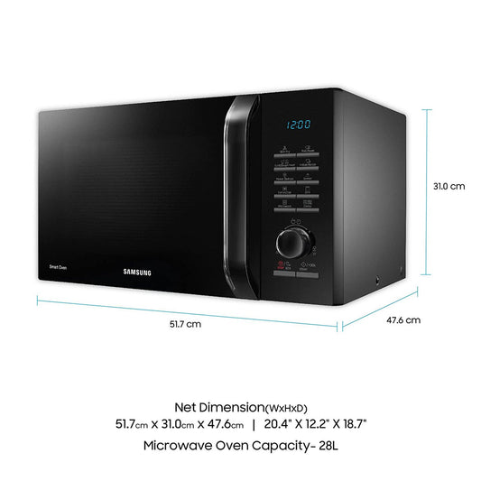 Samsung MC28A5145VK 28L Convection Microwave Oven – Slim Fry™, Tandoor Technology, Sensor Cook