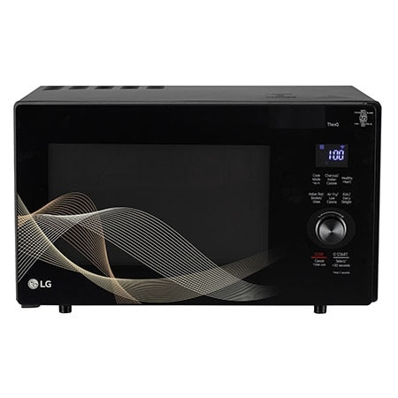 LG 28 L Convertible Microwave Oven with Air Fry, Charcoal Lighting Heater™, 331 Auto Cook Menu Powered by Thinq, Black — MJEN286UHWF — product view