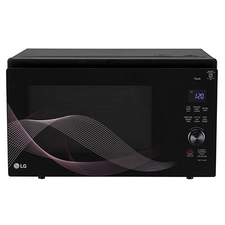 LG 32 L Convertible Microwave Oven with Air Fry, Charcoal Lighting Heater™, 431 Auto Cook Menu Powered by Thinq, Black — MJEN326UHWF — product view