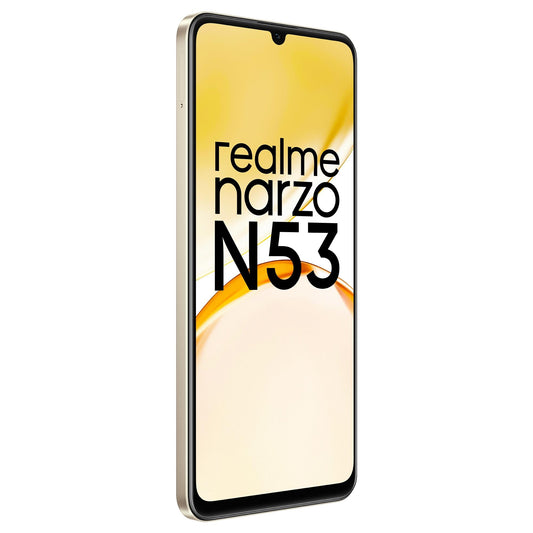 Realme Narzo N53 128 GB, 6 GB RAM, Feather Gold, Mobile Phone