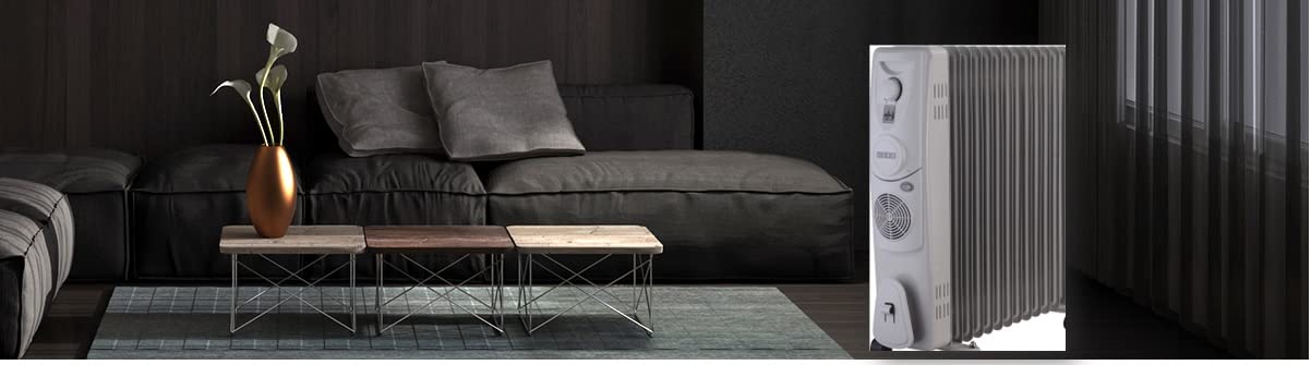 Usha OFR 13 Fin 2900 Watt 4213 F PTC Room Heater with Fan Heater (White, Oil Filled Radiator)