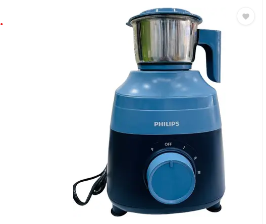 Philips HL1000/02 500W Mixer Grinder with 3 Stainless Steel Jars | Compact Design | Navy Blue | 5-Year Motor Warranty