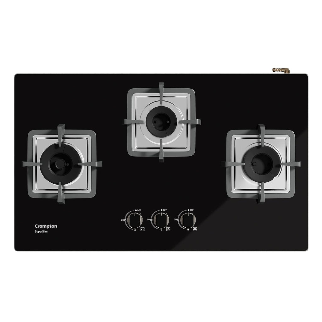 Crompton TAB-SUHB783-MBL SuperSlim Hobs HalfBrass 78cm 3 Burners Midnight Black