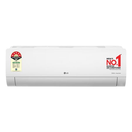 LG 5 Star (1.0) Split AC, AI Convertible 6-in-1 Cooling, Auto Clean, Diet Mode+, 100% Copper Tubes, 3.5 kW, 2025 Model — US-Q14ENZE — product view
