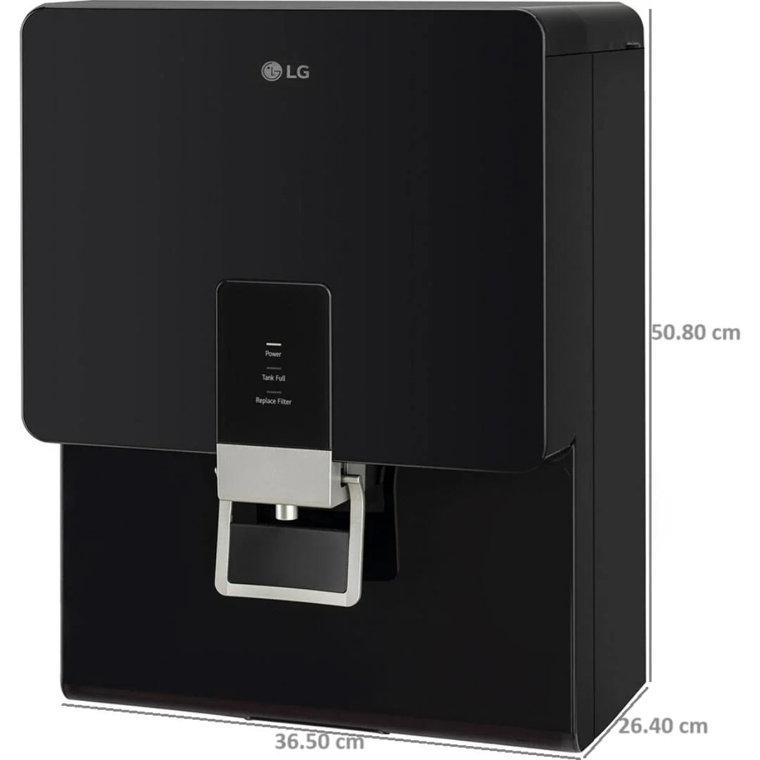 LG WW136RPNB 8 L RO Water Purifier with Stainless Steel Tank, Digital Sterilizing Care & Multi-Stage Filtration – Solid Black |