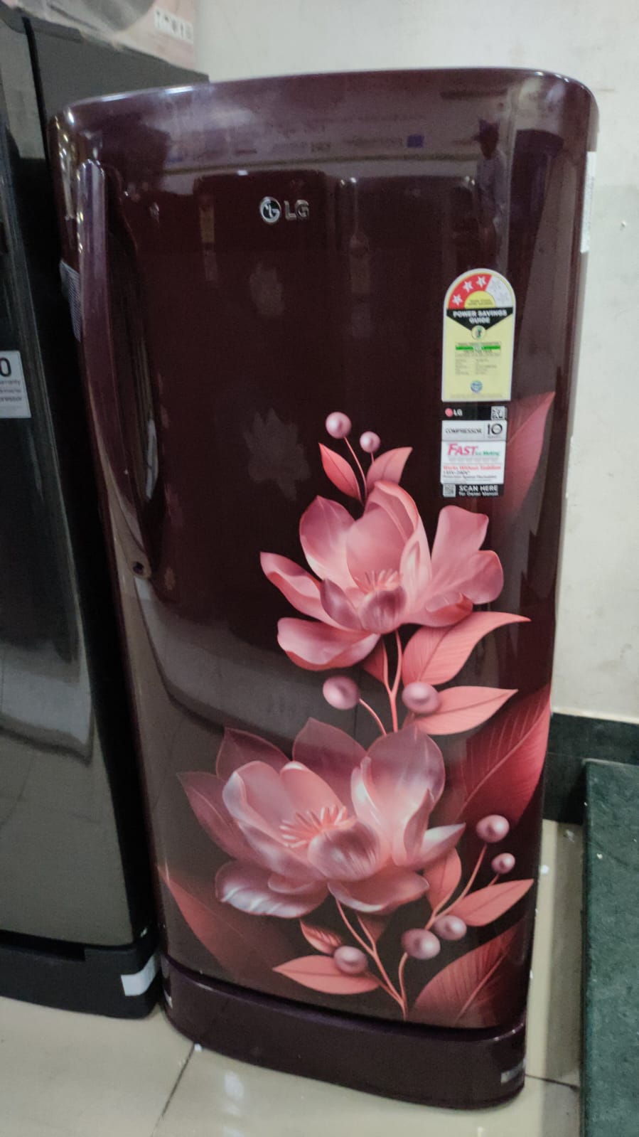 LG GL-D211HSMD 201 L 5 Star Direct-Cool Inverter Single Door Refrigerator ( Base Stand with Drawer & Smart Connect, Gross Volume- 204 Ltr.)